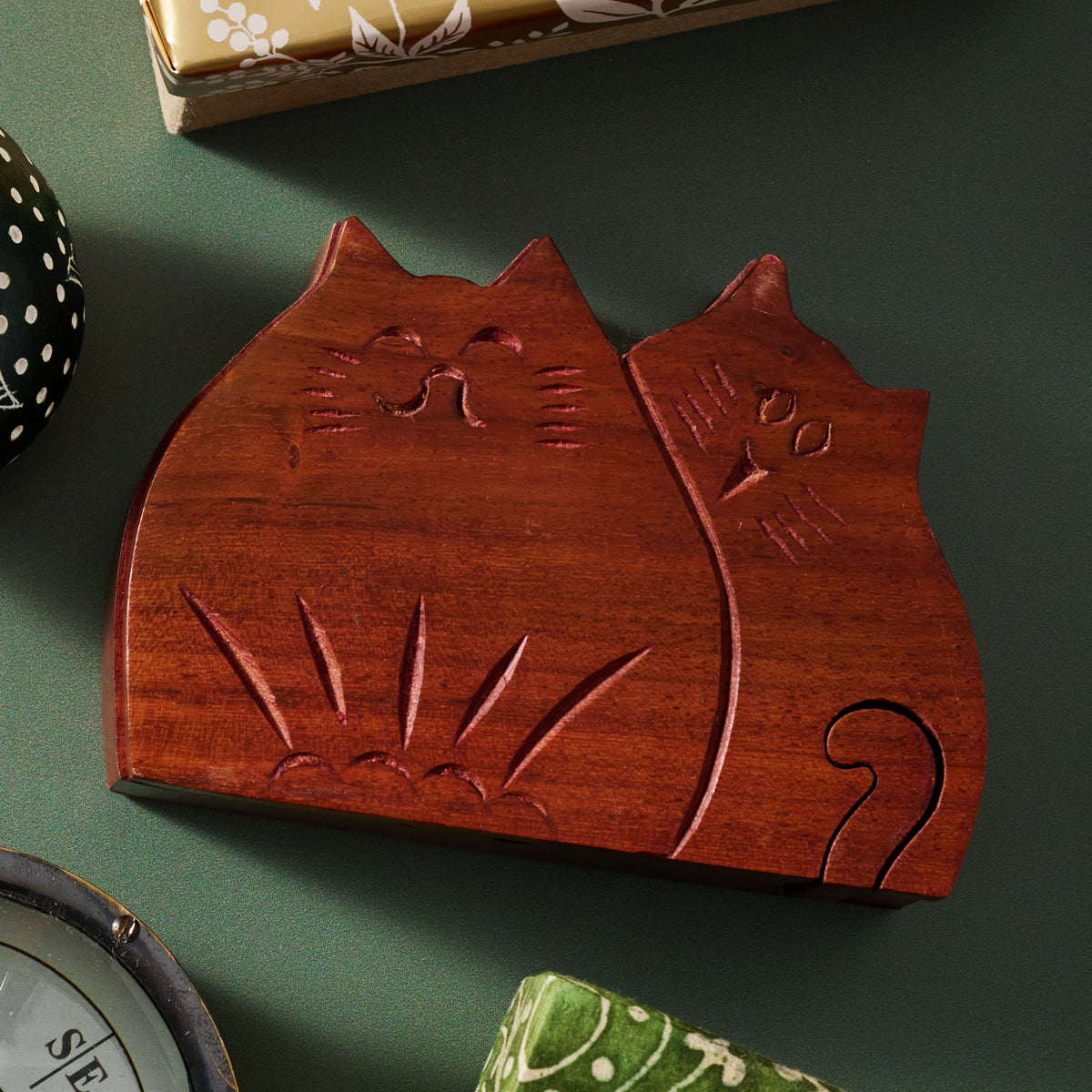 Twin Kitties Puzzle Box - Ten Thousand Villages