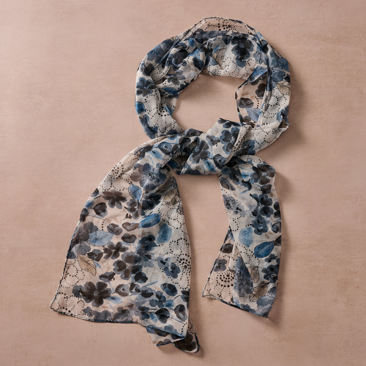 Samiti Floral Chiffon Scarf - Ten Thousand Villages
