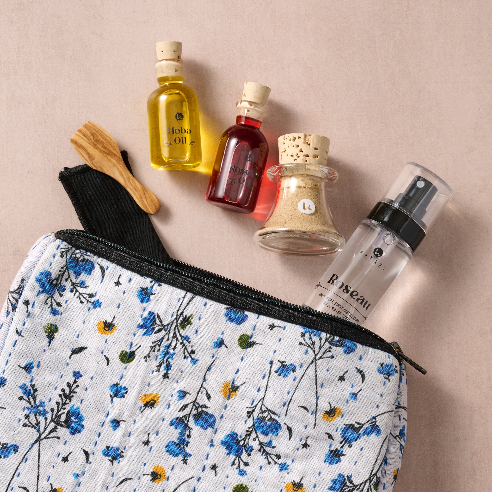 Katari Skincare Set in Cosmetic Bag - Ten Thousand Villages