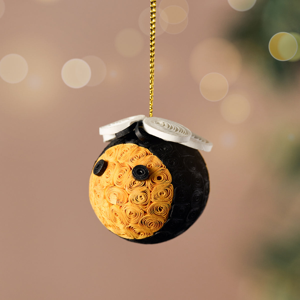 Quilled Bee Ornament - Ten Thousand Villages