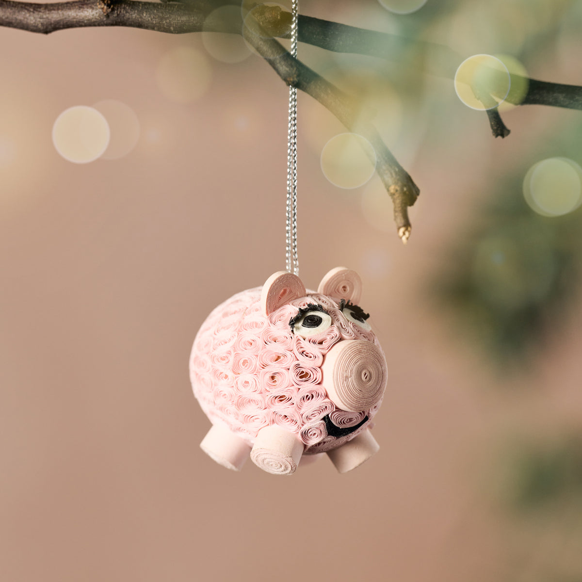 Smiling Pig Ornament - Ten Thousand Villages