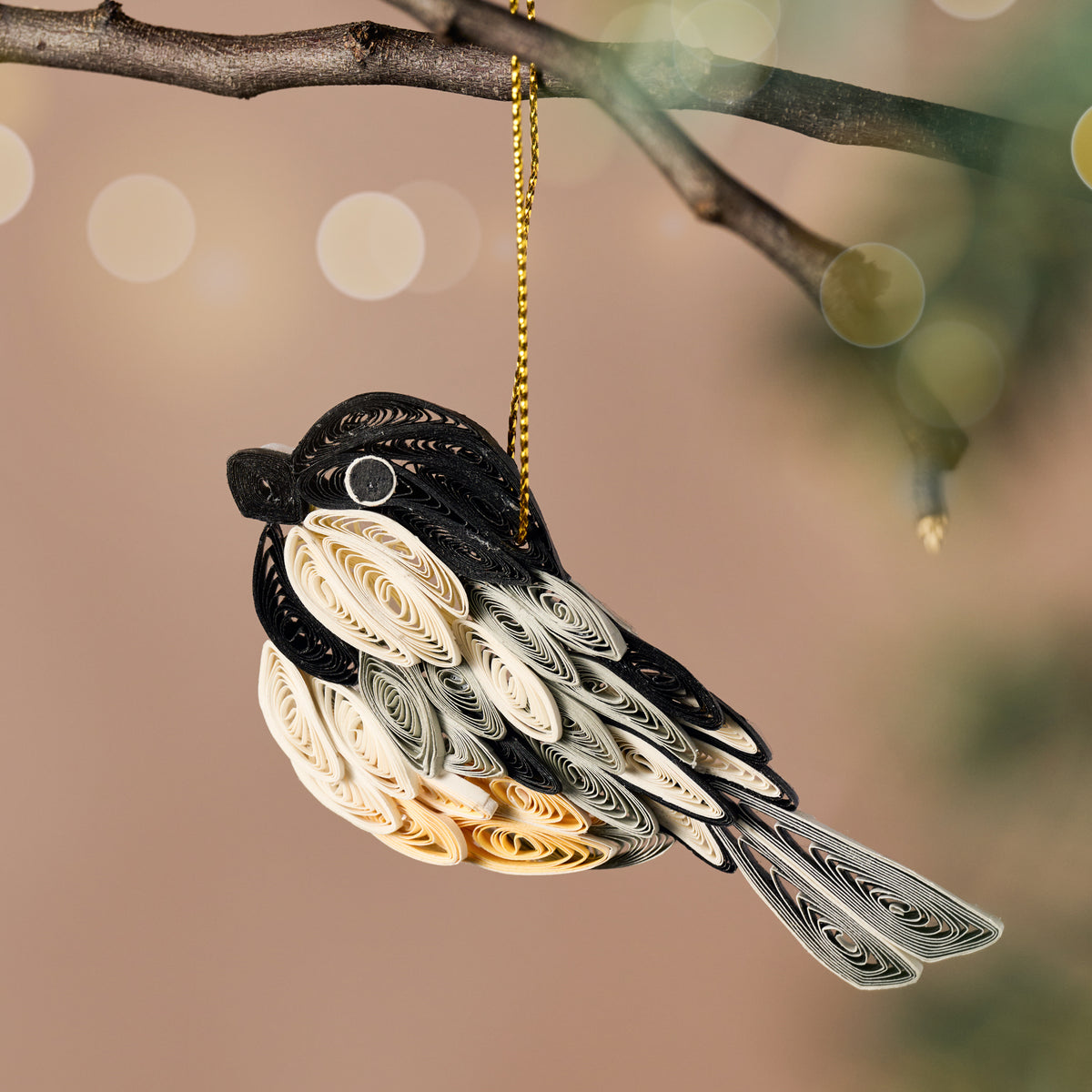 Quill Chickadee Ornament - Ten Thousand Villages