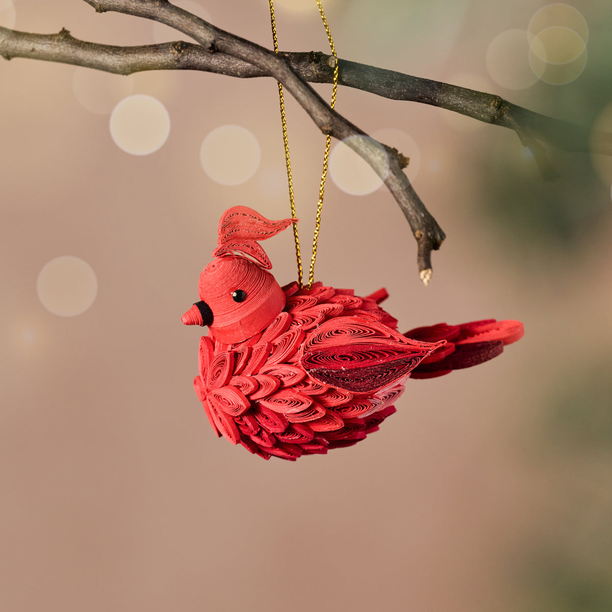 Dep Quilled Cardinal Ornament - Ten Thousand Villages