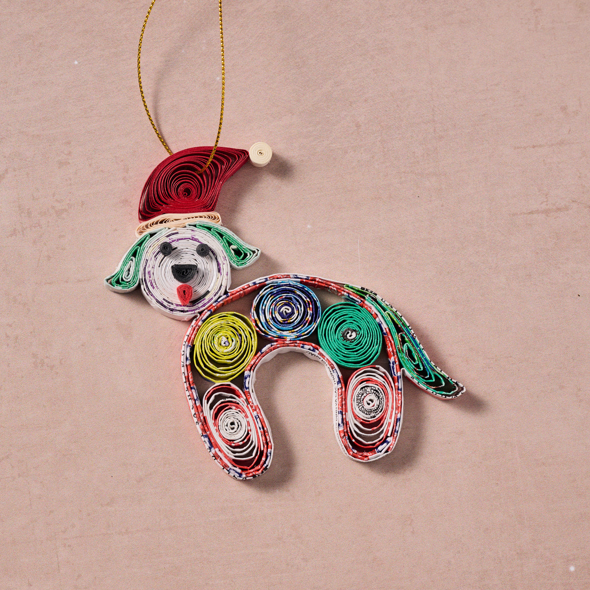 Vui Quilled Dog Ornament - Ten Thousand Villages
