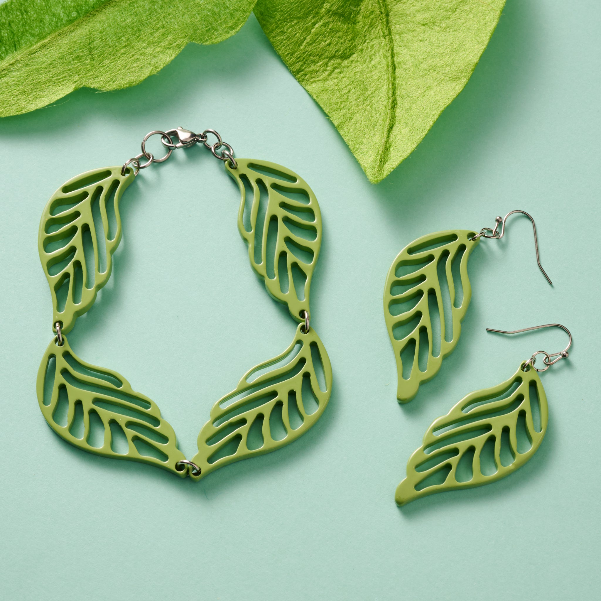 Bodhi Painted Leaves Earrings - Ten Thousand Villages