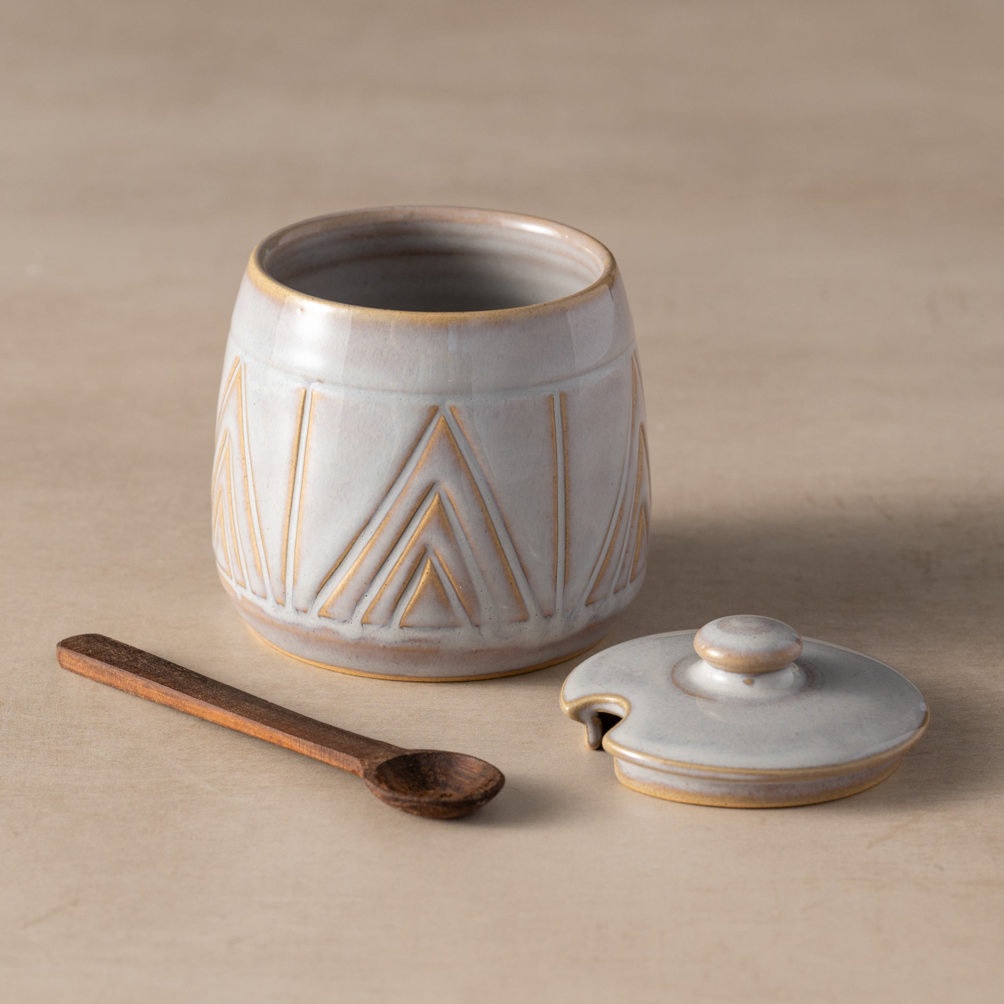 Mountain Peaks Ceramic Cream and Sugar Set - Ten Thousand Villages