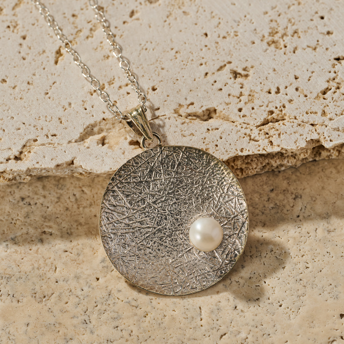 Nuna Silver and Pearl Necklace - Ten Thousand Villages