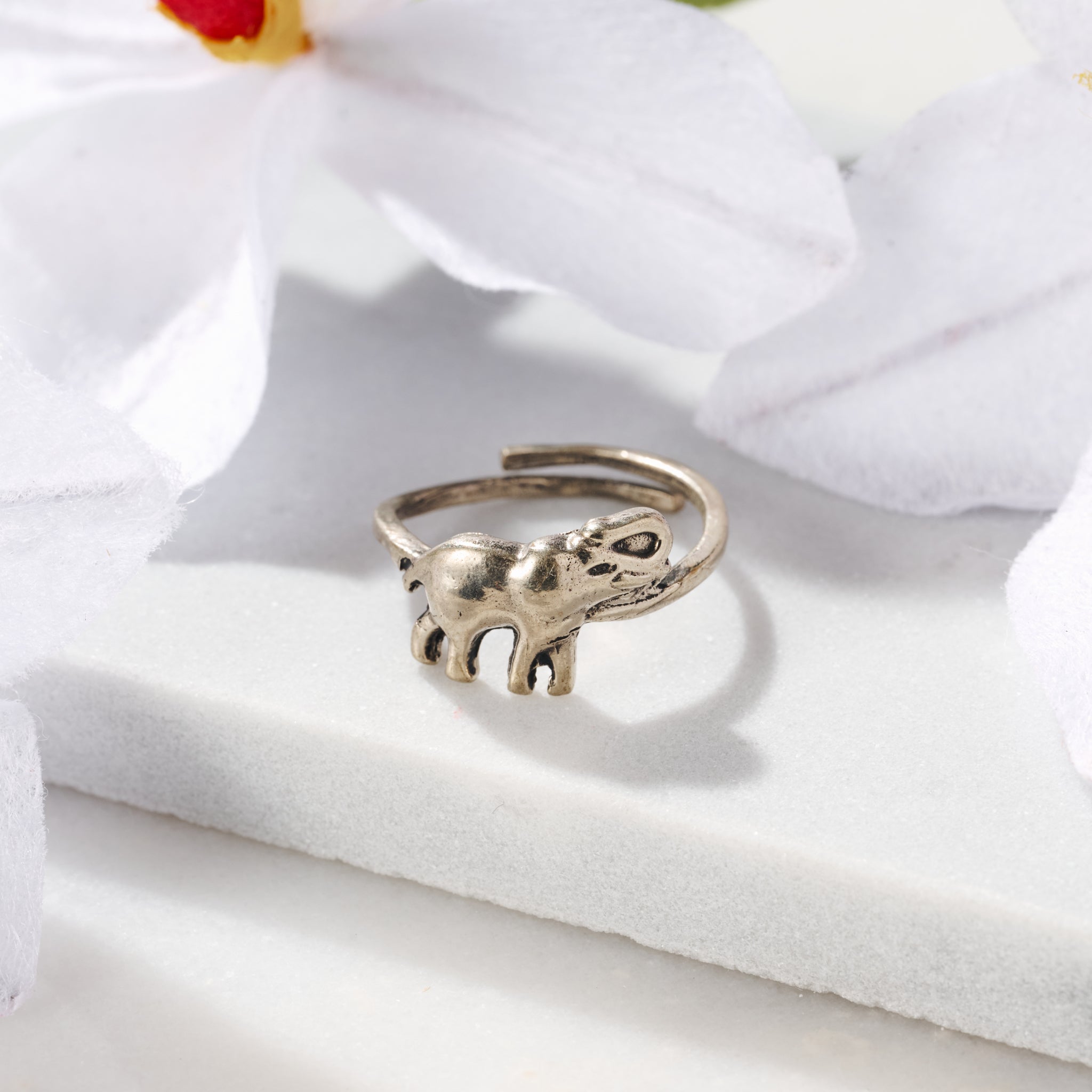 Amauta Metal Elephant Ring - Ten Thousand Villages