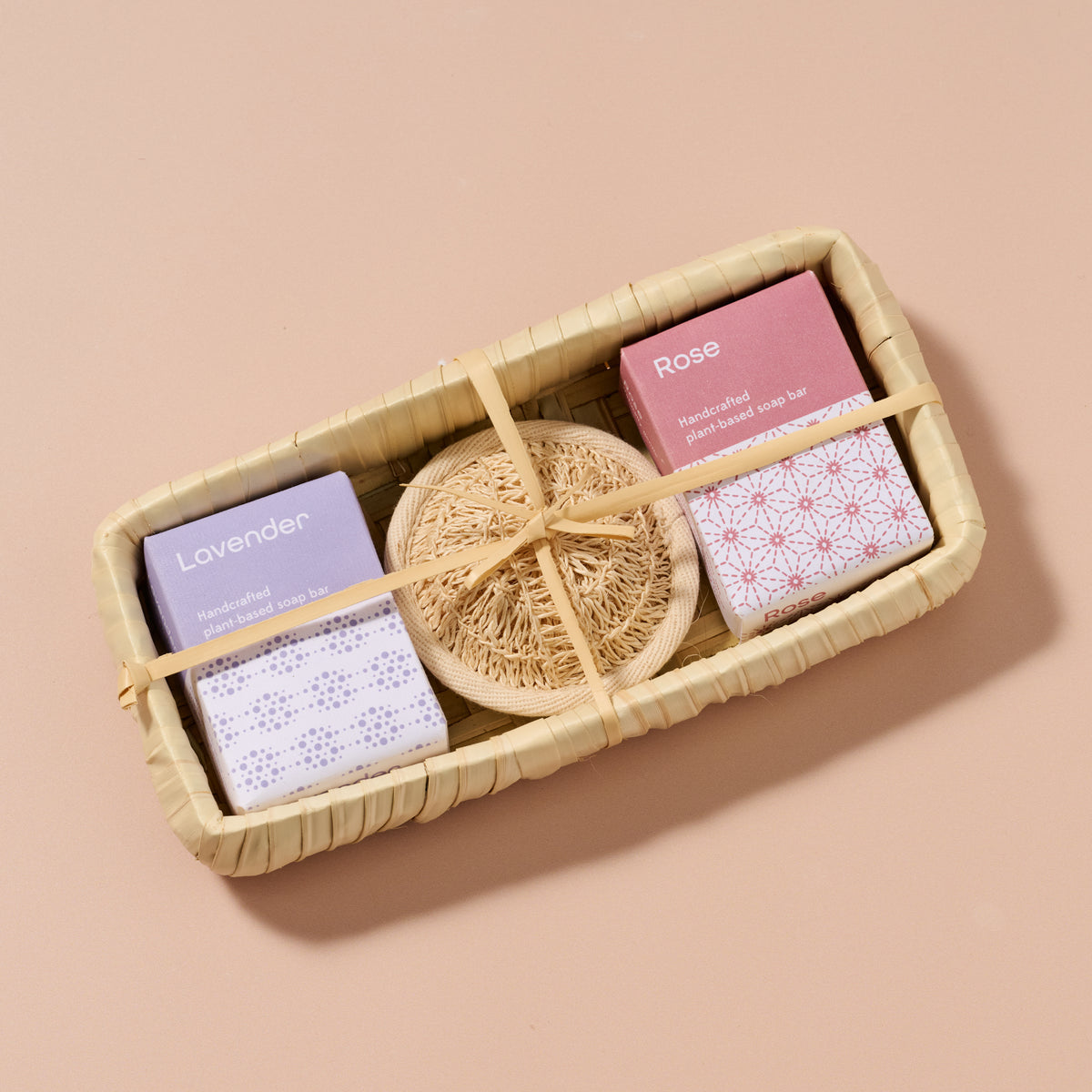 Taaja Lavender and Rose Soap/Body Scrubber Set - Ten Thousand Villages