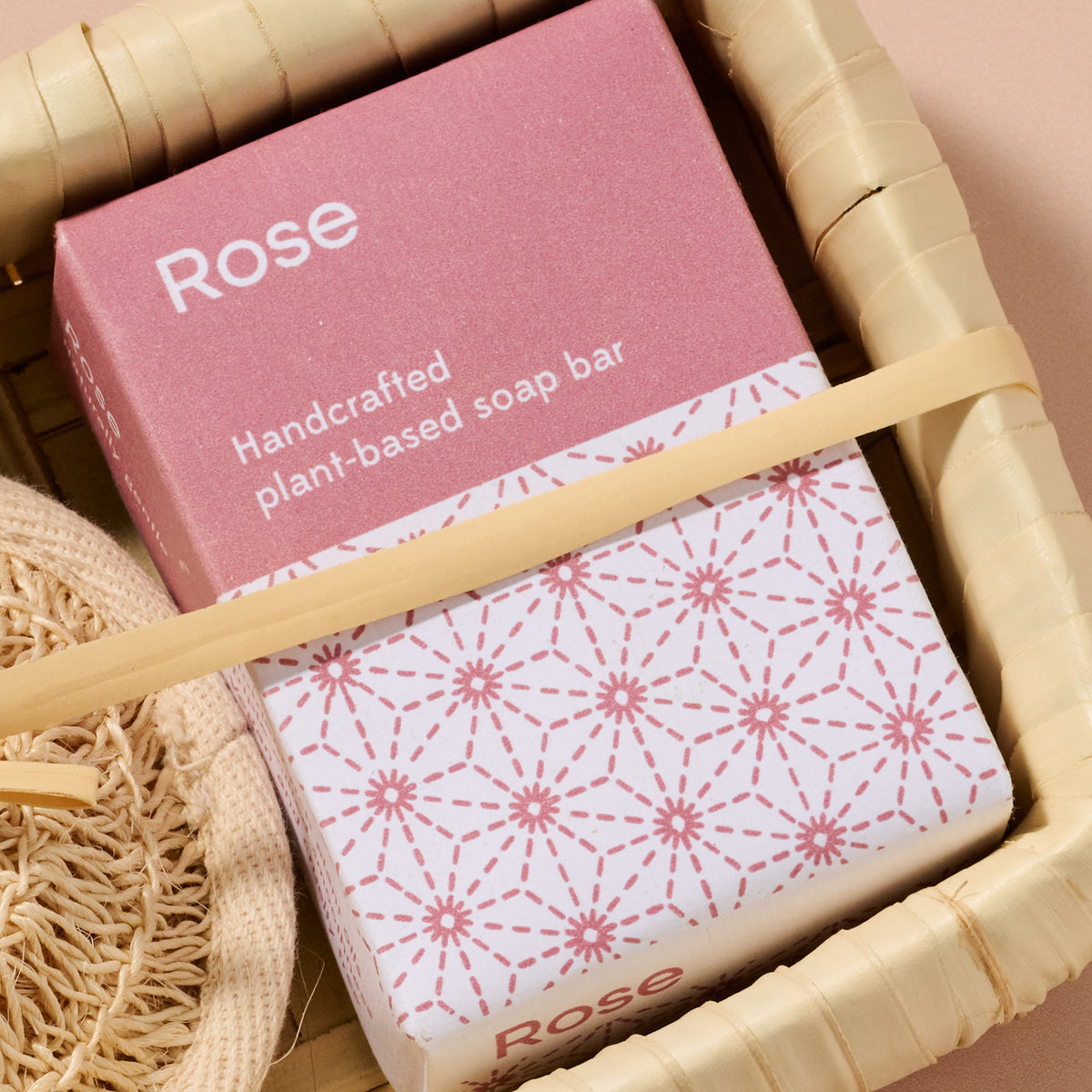 Taaja Lavender and Rose Soap/Body Scrubber Set - Ten Thousand Villages
