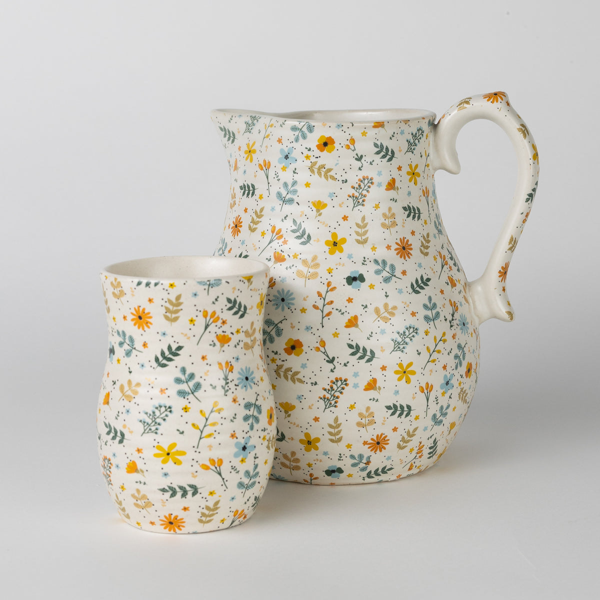 Tula Floral Ceramic Tumbler - Ten Thousand Villages