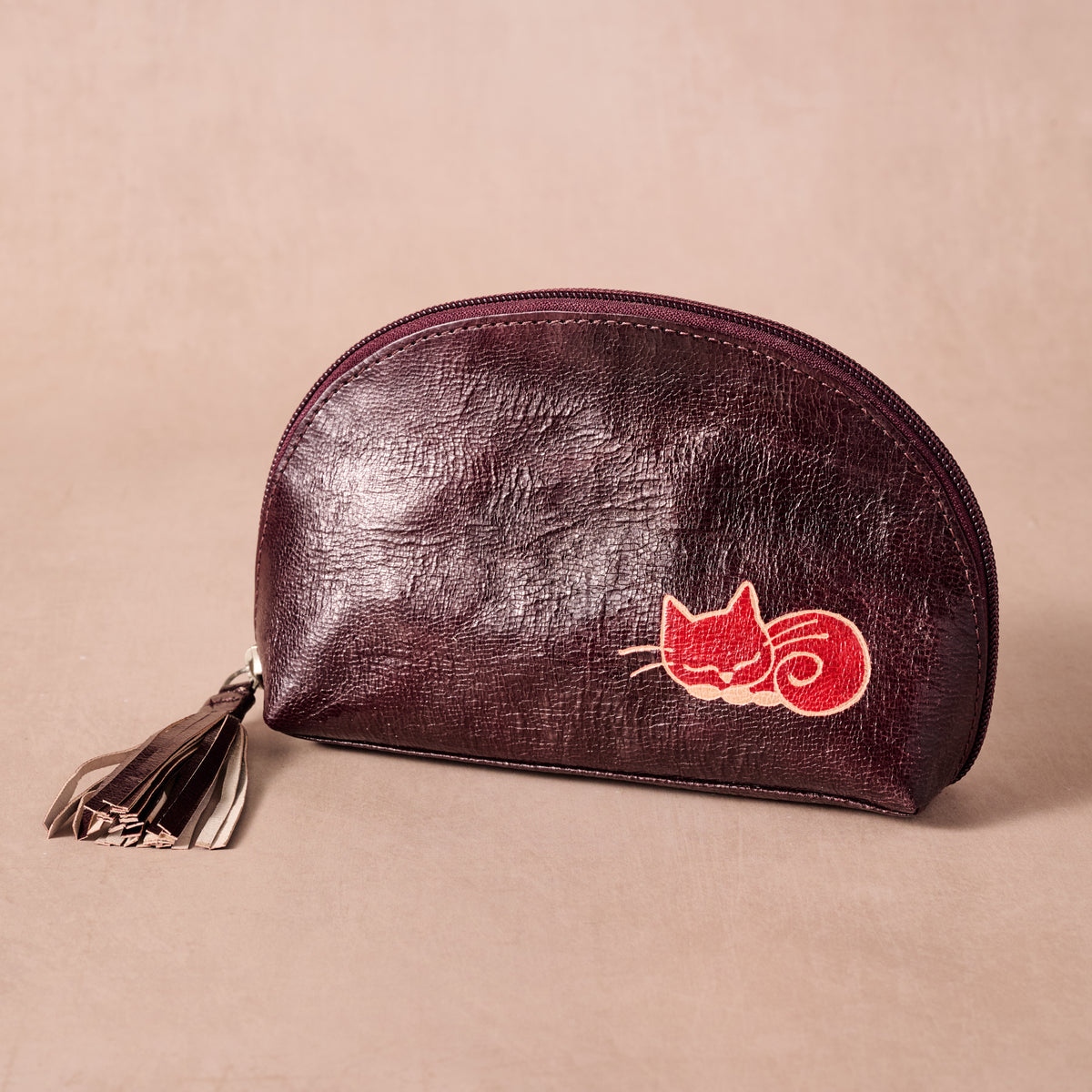 Kittee Leather Drop In Bag - Ten Thousand Villages