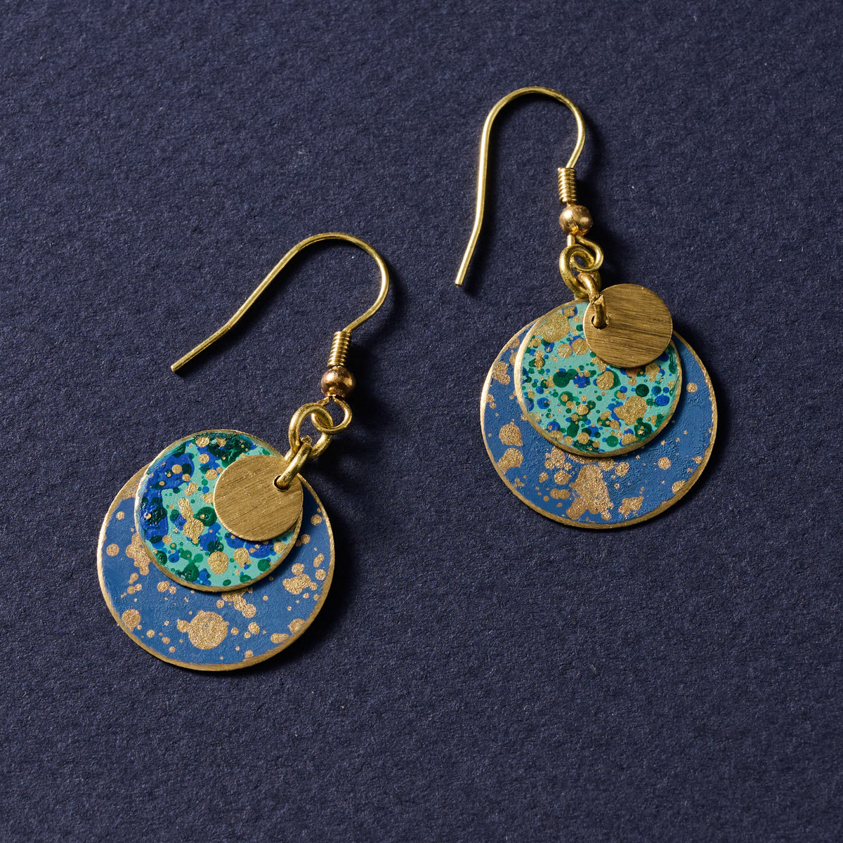 Asha Patina Disc Drop Earrings - Ten Thousand Villages