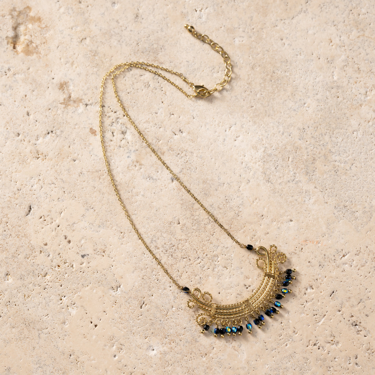 Kalpana Glass Bead Swirl Necklace - Ten Thousand Villages