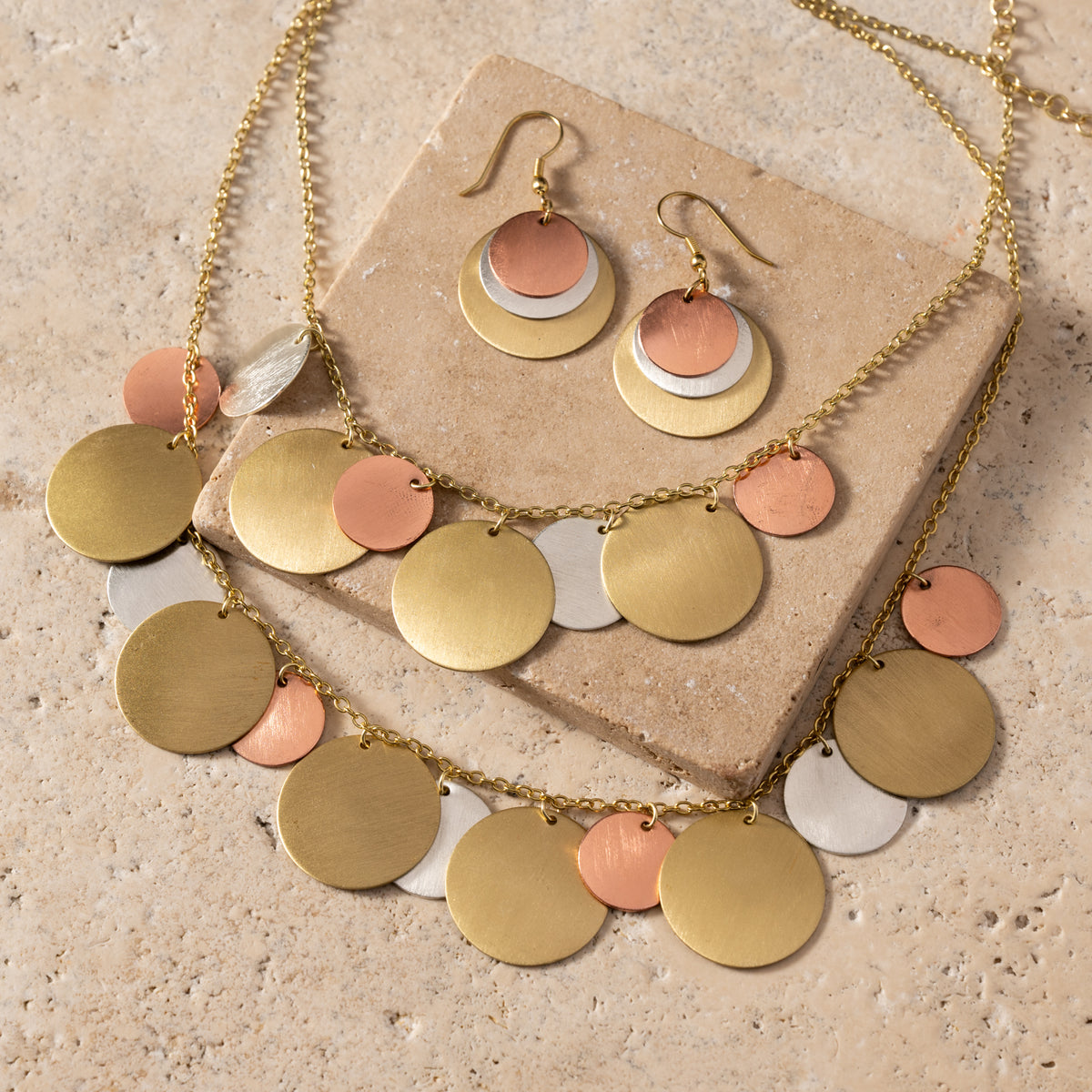 Jharana Layered Disc Necklace - Ten Thousand Villages