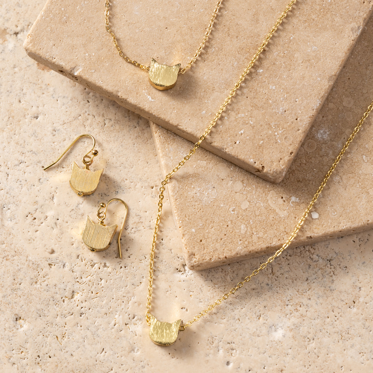 Thoda Dainty Cat Earrings - Ten Thousand Villages
