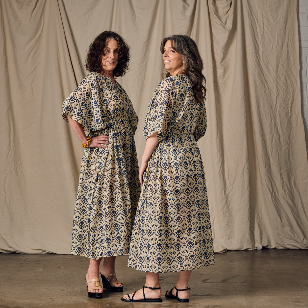 Panna Full Length Block Print Kaftan - Ten Thousand Villages