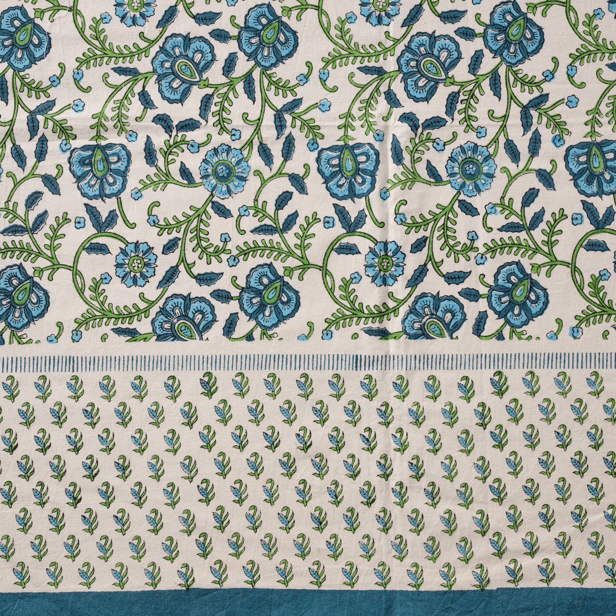 Sharan Floral Block Print Tablecloth - Ten Thousand Villages