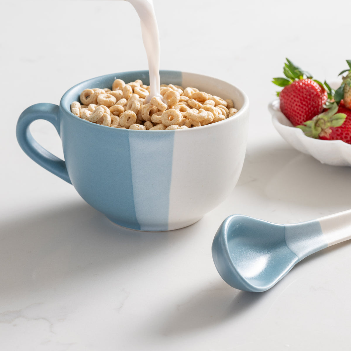 Pheeka Striped Jumbo Mug with Spoon - Ten Thousand Villages