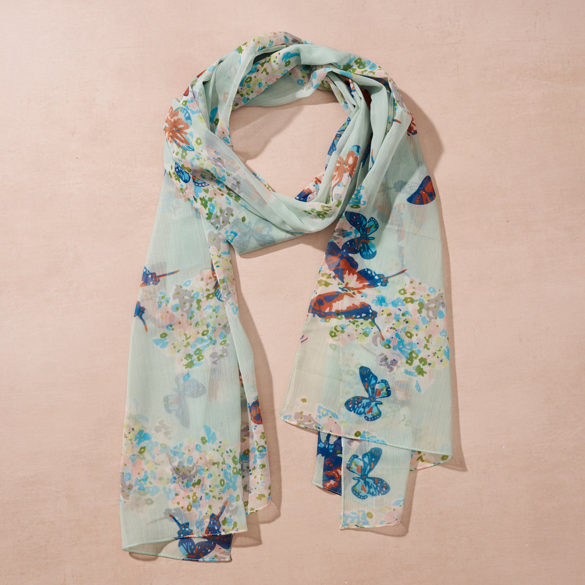 Komal Butterfly Chiffon Scarf - Ten Thousand Villages