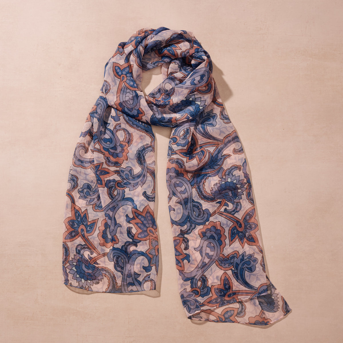 Komal Paisley Chiffon Scarf - Ten Thousand Villages