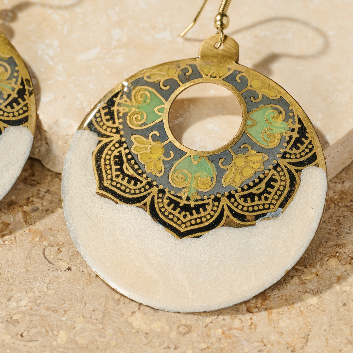 Mandir Enamel Earrings - Ten Thousand Villages