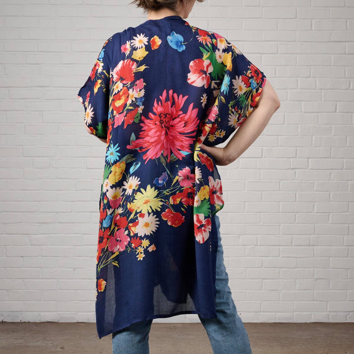Raseela Blue Floral Modal Topper - Ten Thousand Villages