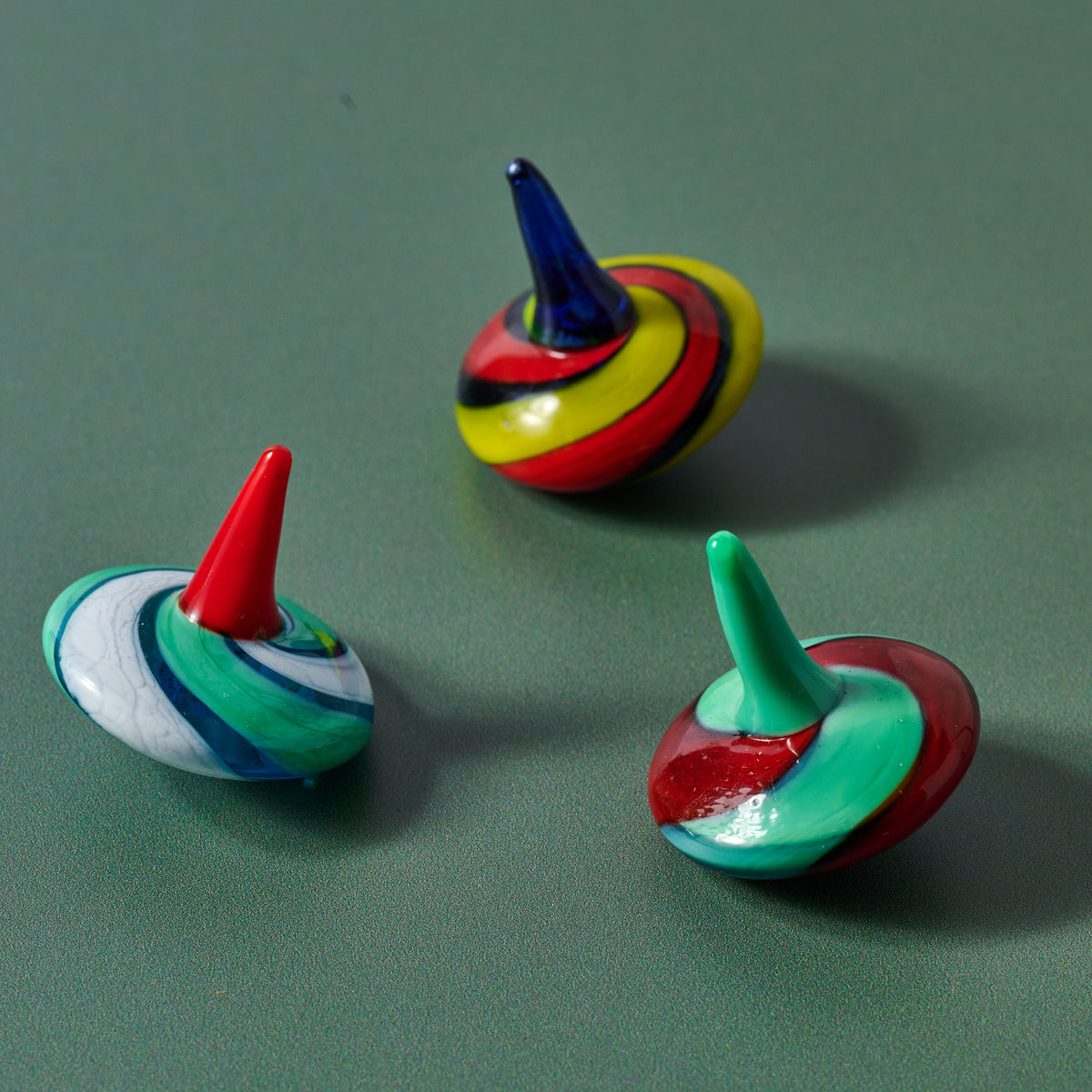 Multi-Colored Glass Tops - Set of 3 - Ten Thousand Villages