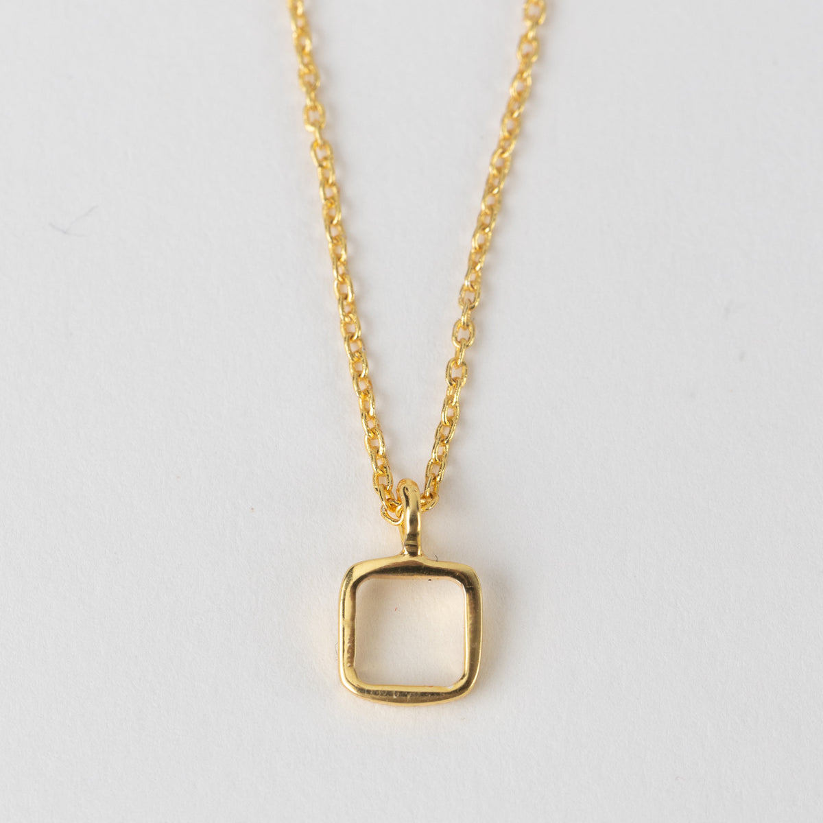 Sundar Square Pendant Gold Necklace - Ten Thousand Villages