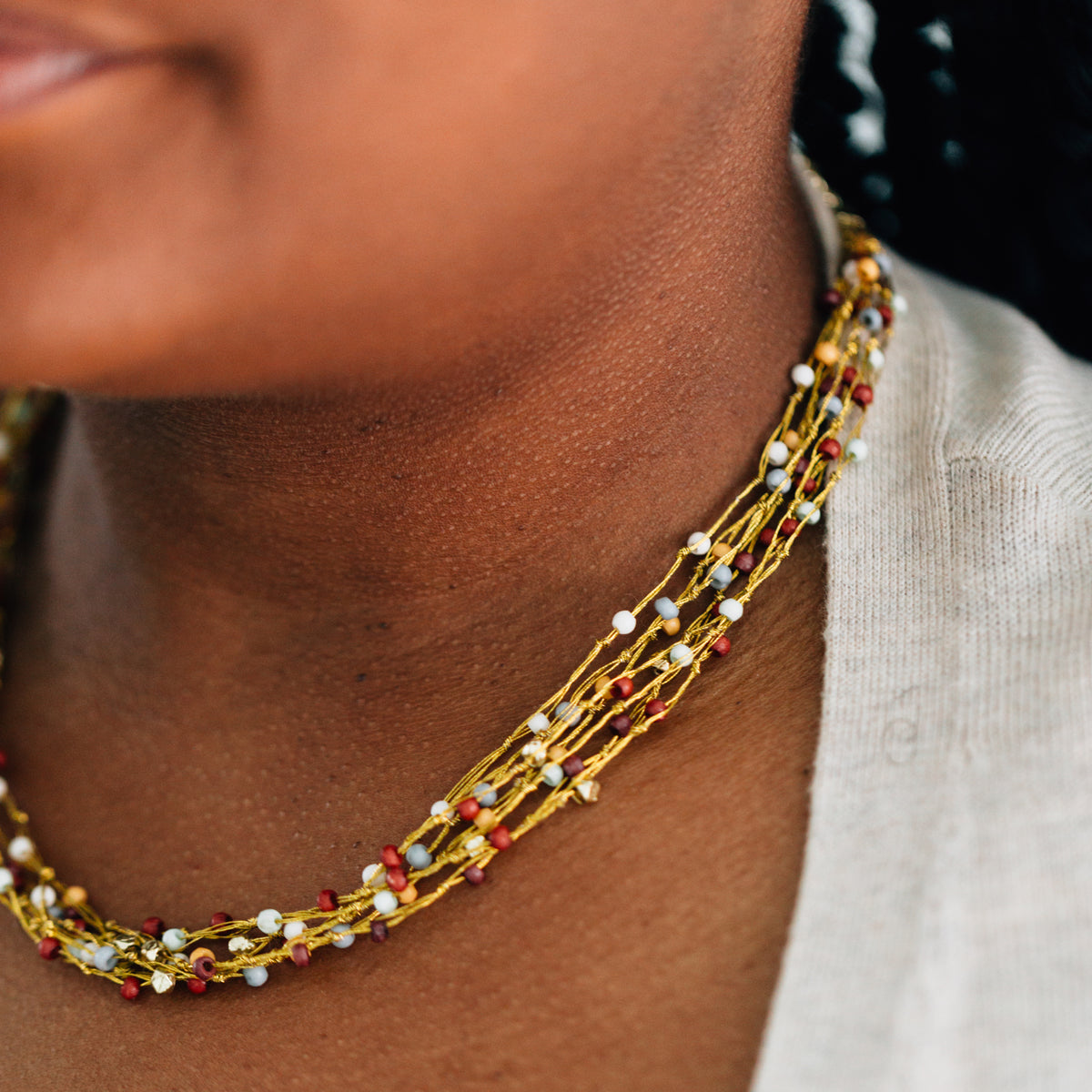 Navi Multistrand Beaded Necklace - Ten Thousand Villages