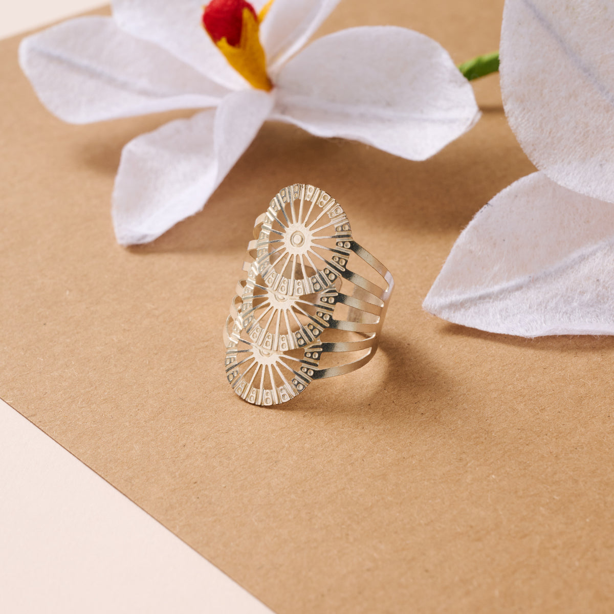 Roda Silver Cuff Ring - Ten Thousand Villages