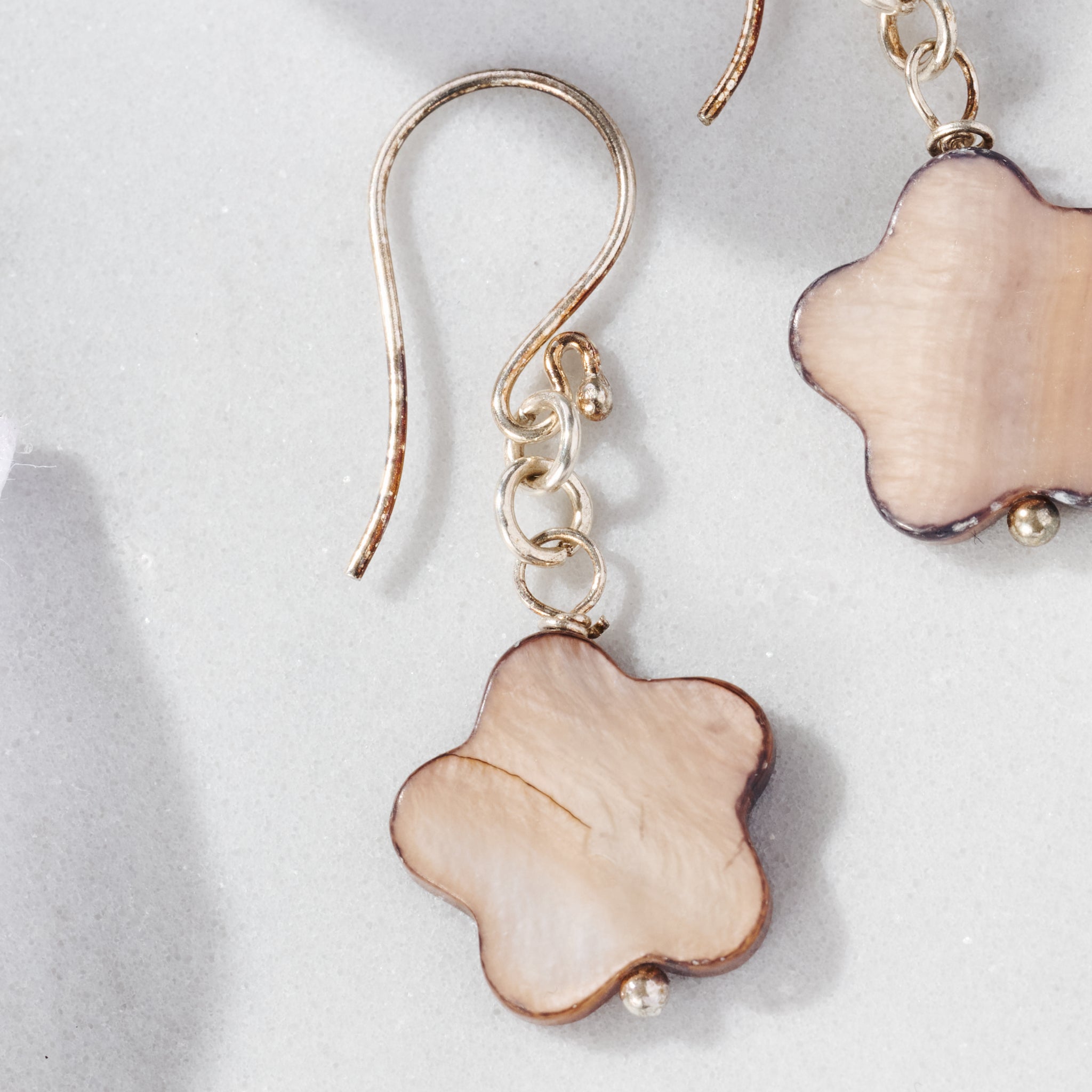 Kudu Mother of Pearl Earrings - Ten Thousand Villages