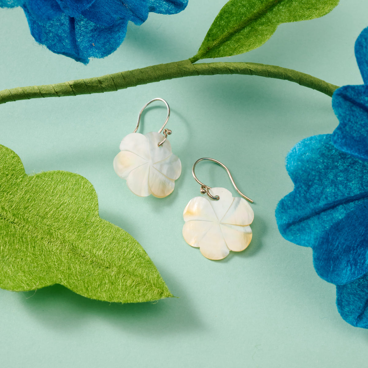 Seroja Mother of Pearl Earrings - Ten Thousand Villages