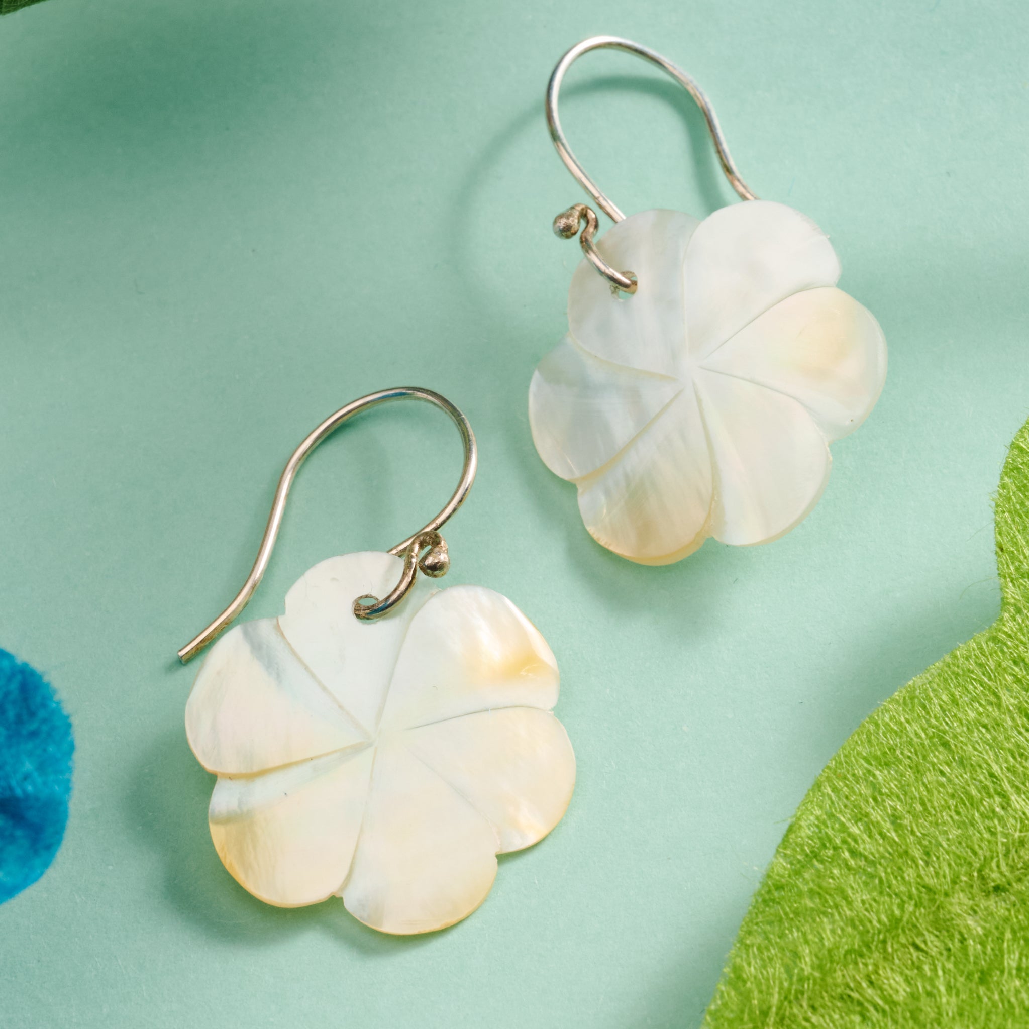Seroja Mother of Pearl Earrings - Ten Thousand Villages