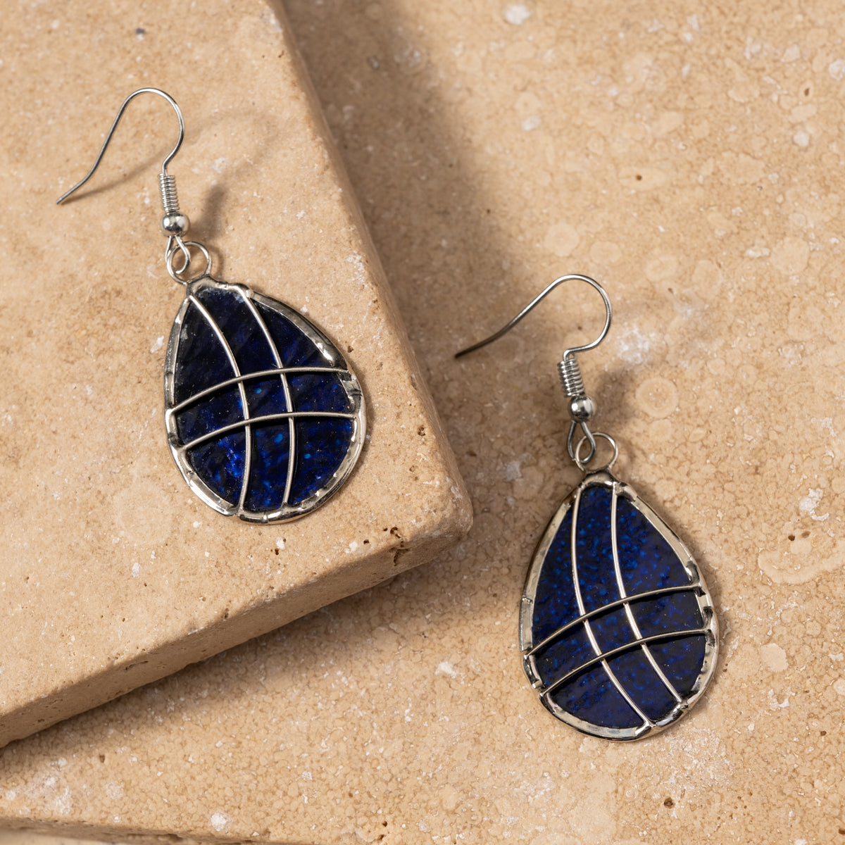 Habi Capiz Teardrop Earrings - Ten Thousand Villages
