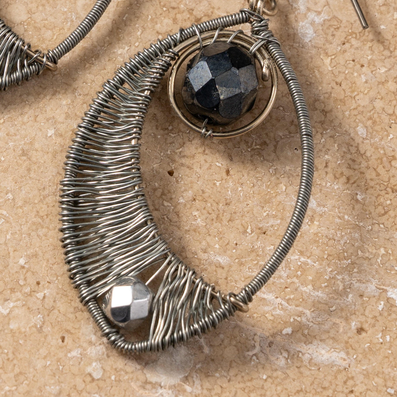 Ojo Silver Wire Wrapped Earrings - Ten Thousand Villages