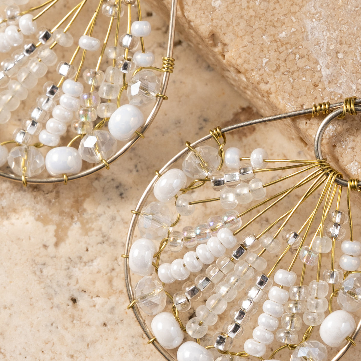 Vaso Glass Bead Teardrop Earrings - Ten Thousand Villages