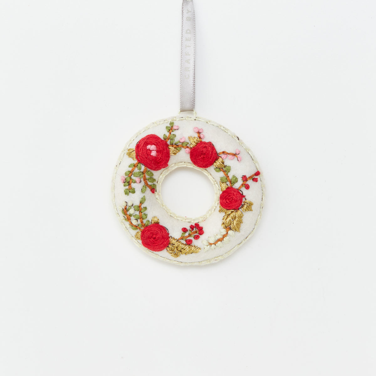 Ornament MADE51 Warda Embroidered Wreath - Ten Thousand Villages