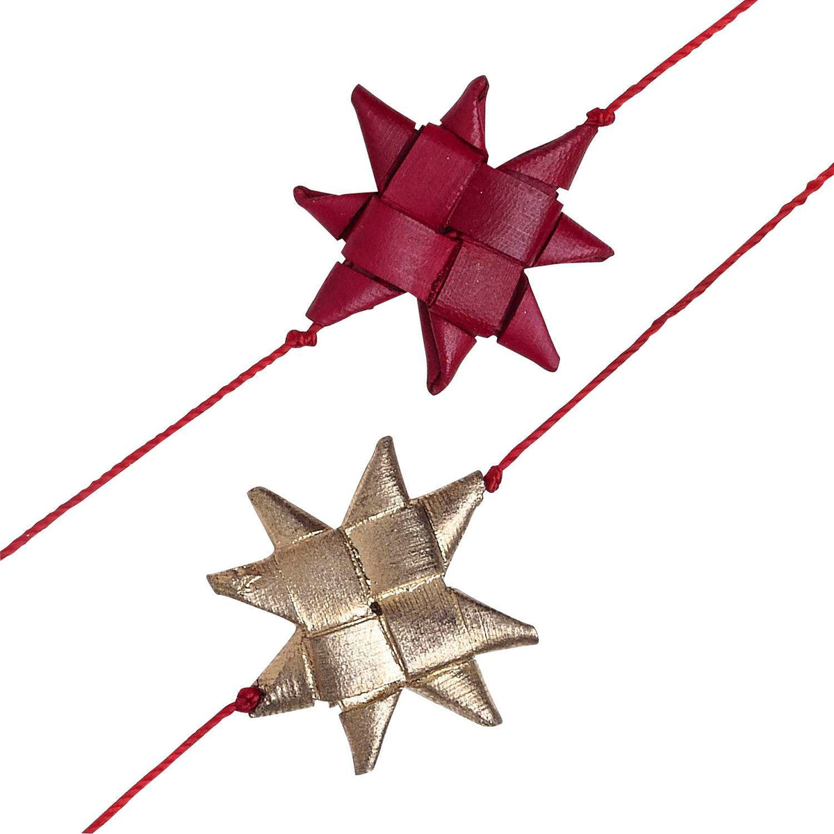 Red & Gold Palm Star Garland - Ten Thousand Villages