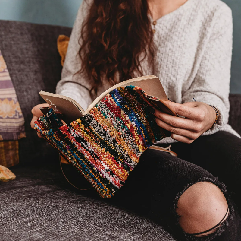 Woven Recycled Sari Journal - Ten Thousand Villages