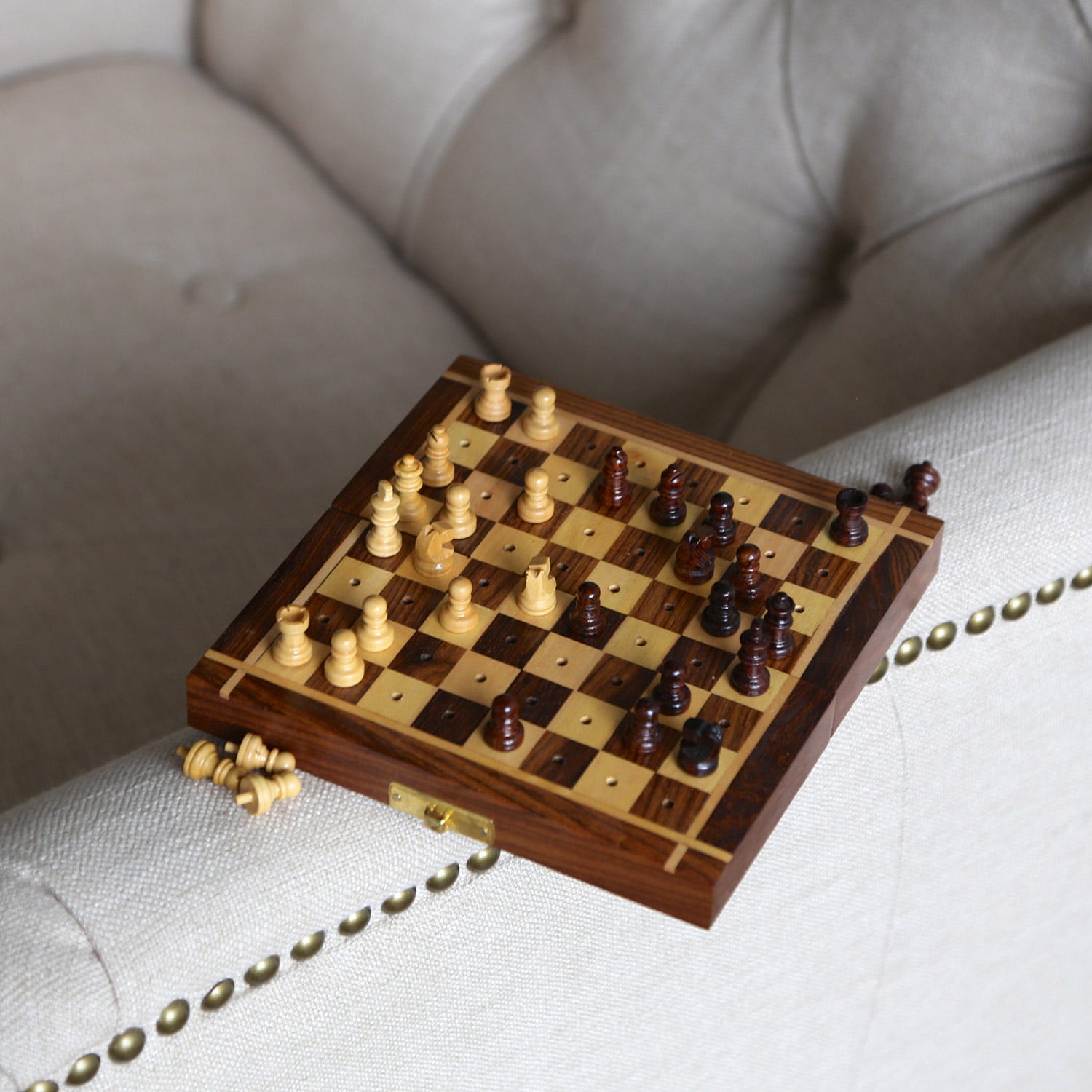Sheesham Travel Chess Set - Ten Thousand Villages