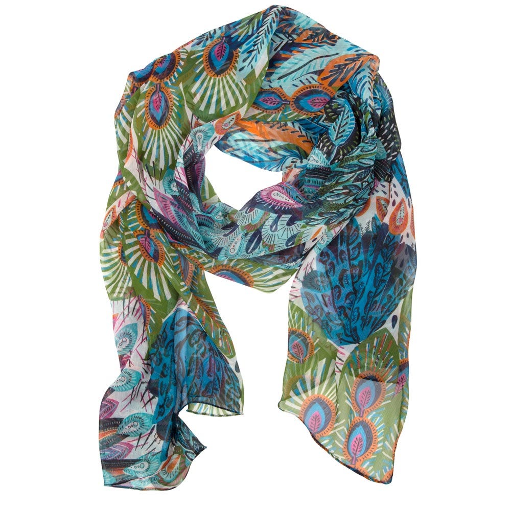 Peacock Pattern Scarf - Ten Thousand Villages