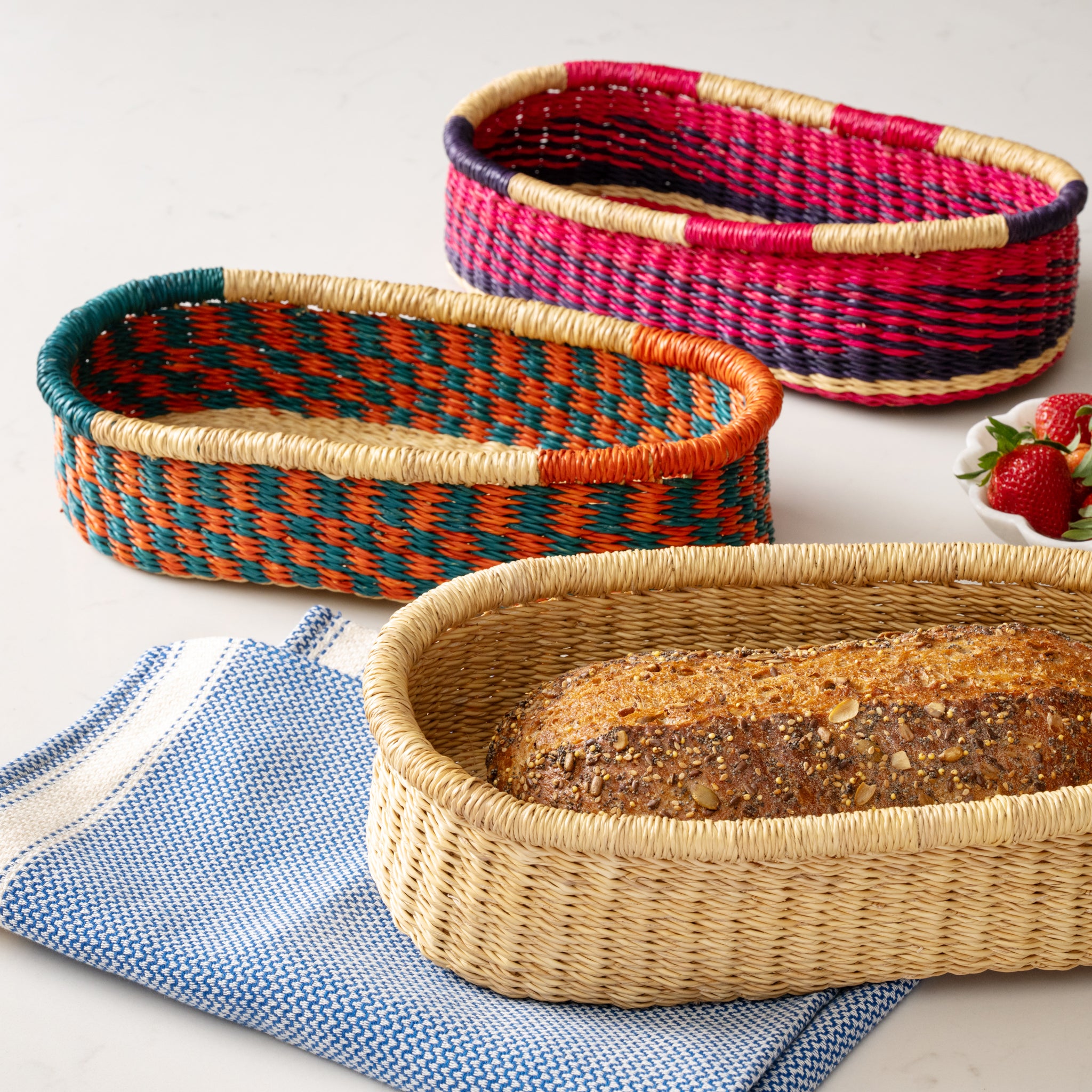 Ghana Breaking Bread Basket - Assorted - Ten Thousand Villages