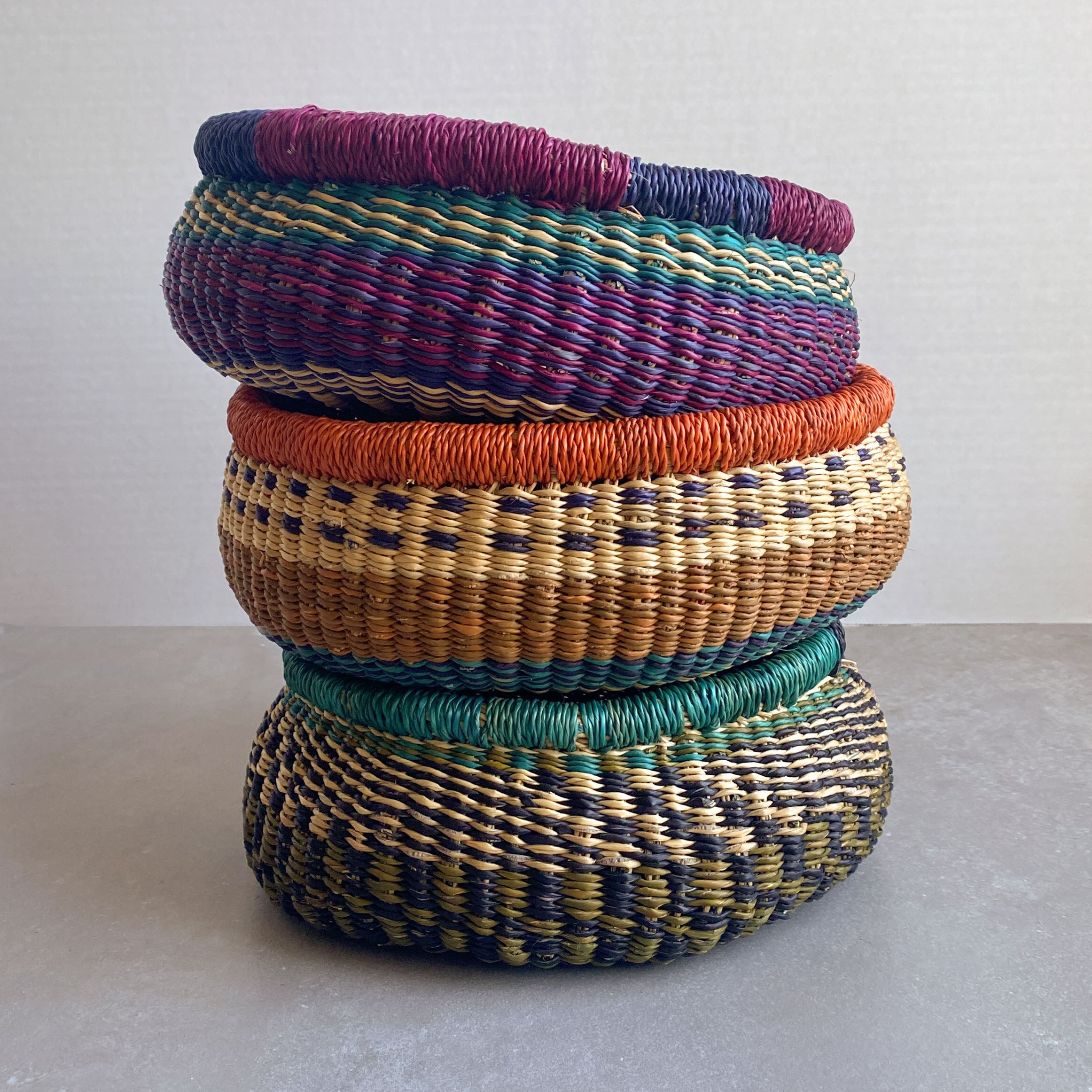 Round Bolga Basket - Ten Thousand Villages
