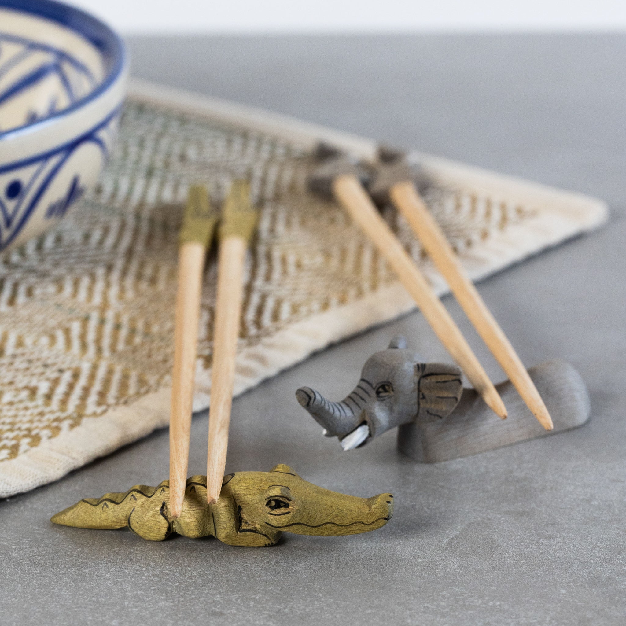 Tembo Elephant Chopstick Set - Ten Thousand Villages