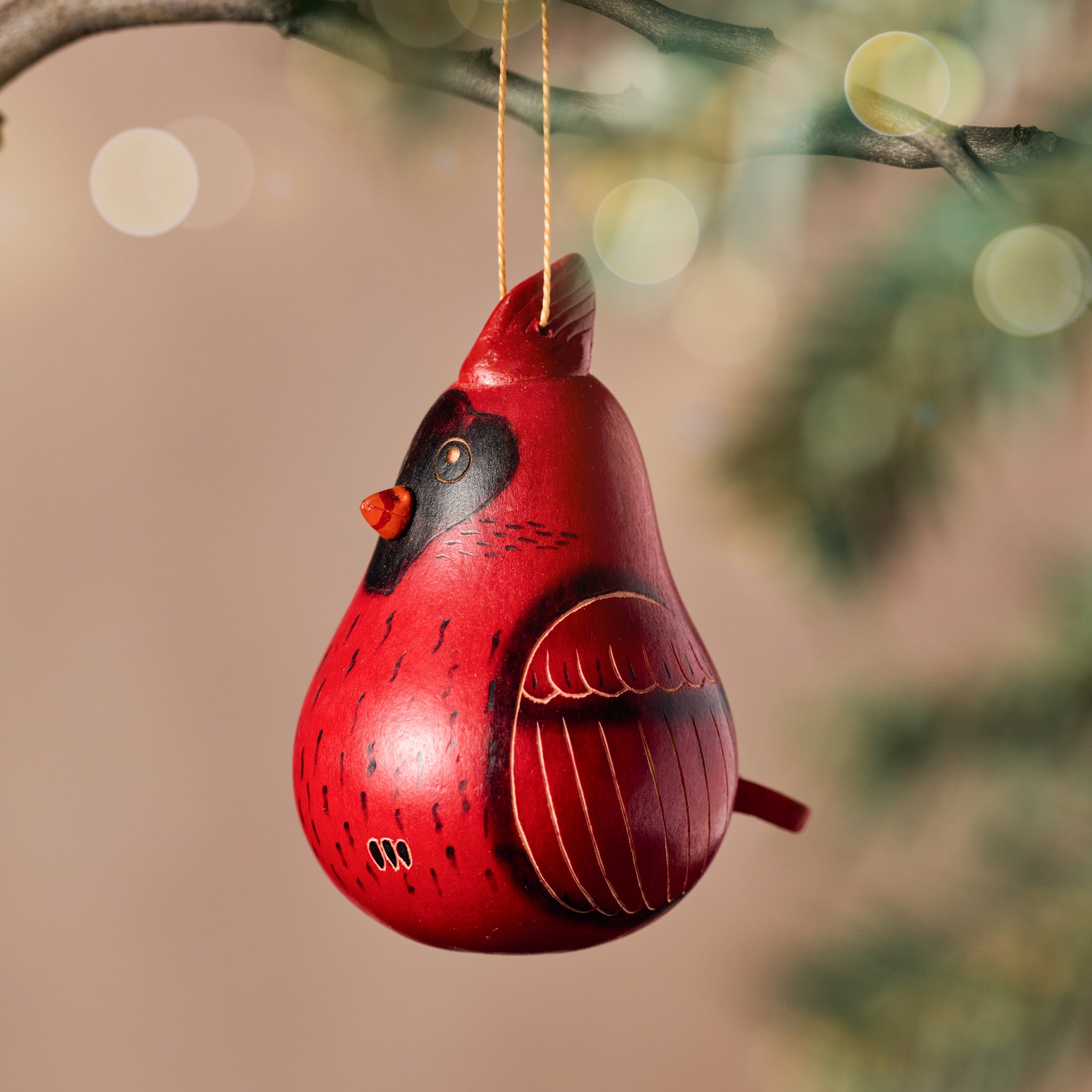 Cardinal Gourd Ornament - Ten Thousand Villages