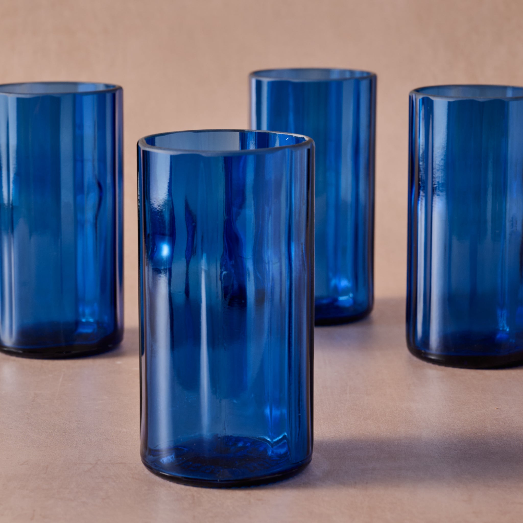Gronn Upcycled Tumbler Set of Four- 15.2 Oz Blue - Ten Thousand Villages