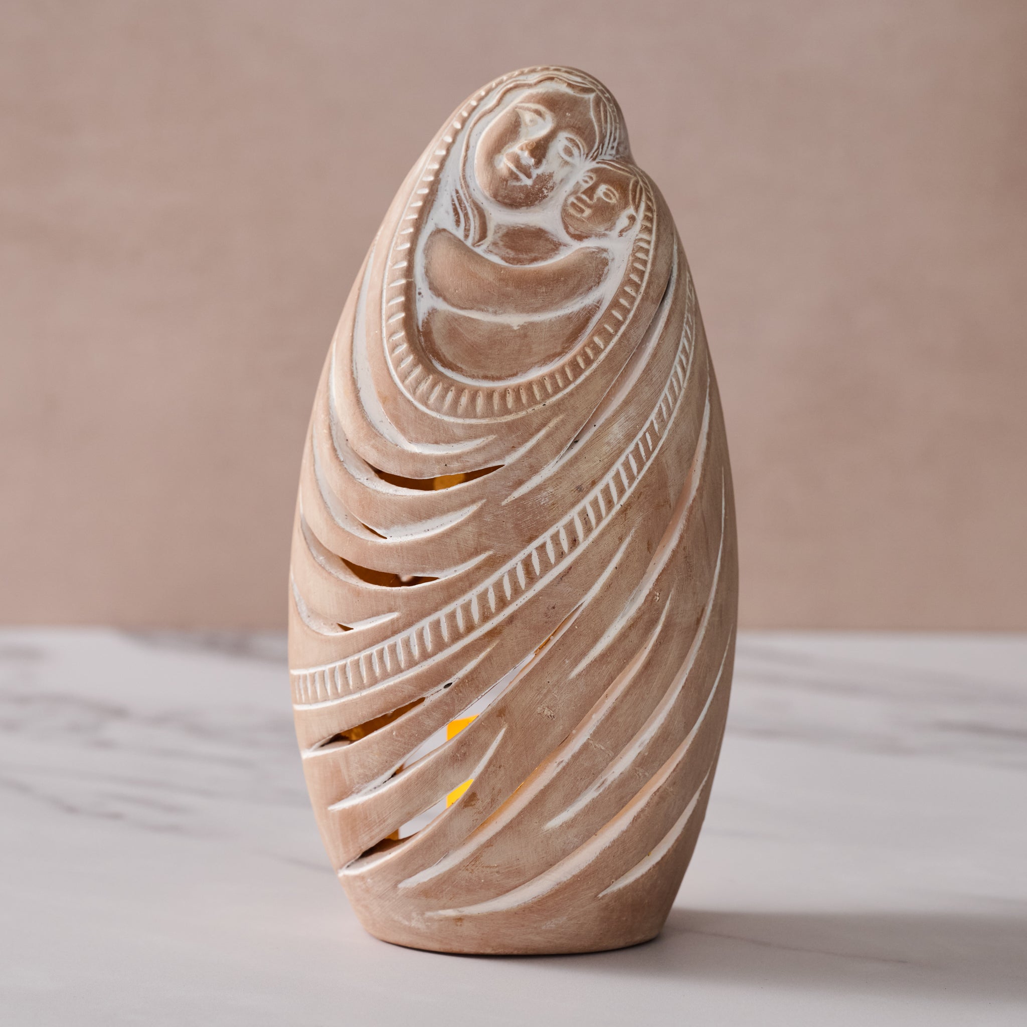 Prema Clay Tealight Holder - Ten Thousand Villages