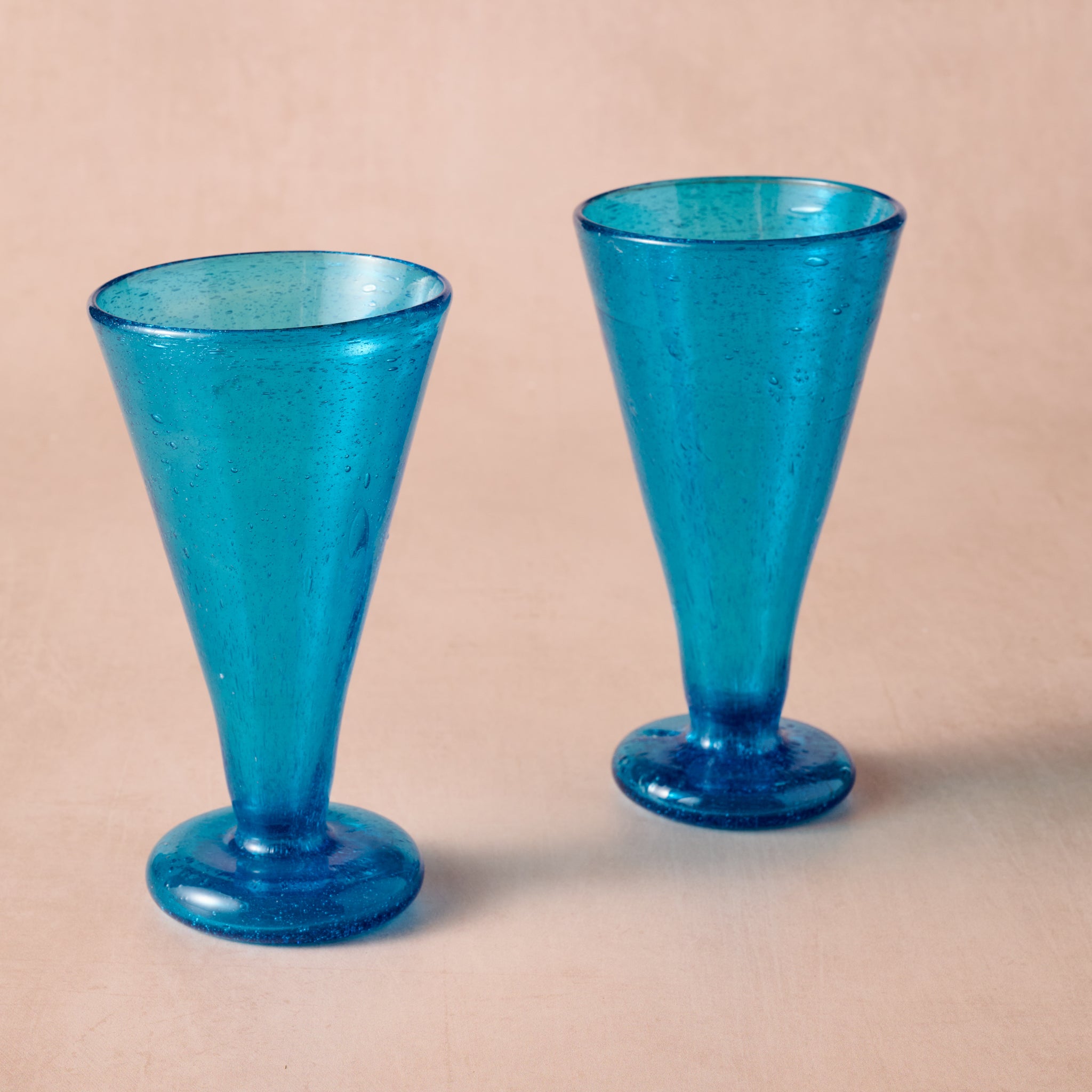 Sama Blue Handblown Cocktail Glass - Ten Thousand Villages