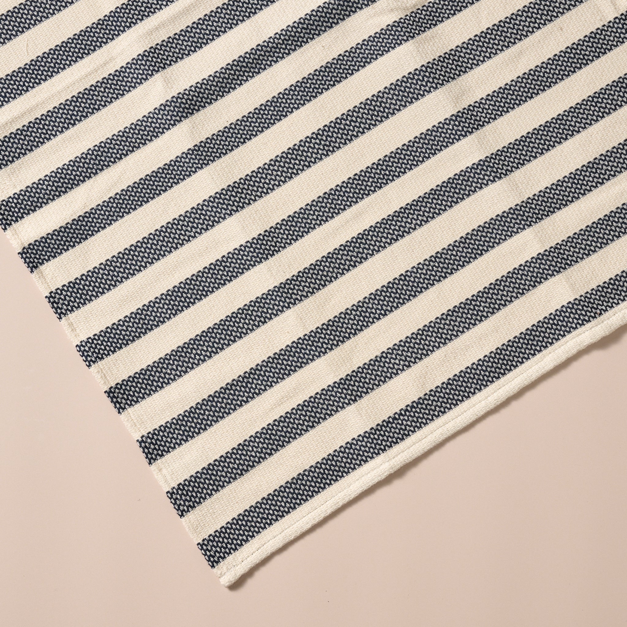 Multi-Striped Cream Black Tea Towel Set - Ten Thousand Villages